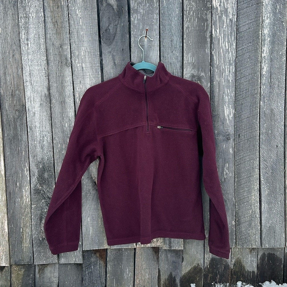 Women’s LL Bean Purple Fleece Sweater size Small